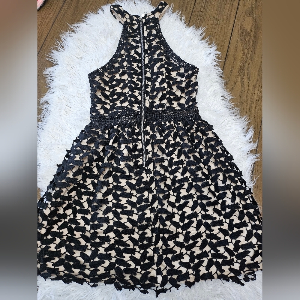 Elegant Black Lace Dress - Picture 2 of 3